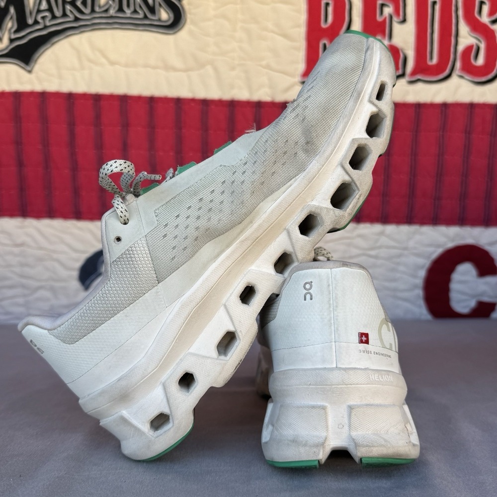 Size 9.5 - On Cloudmonster Running‎ Sneakers in Gray and Green - Picture 12 of 12